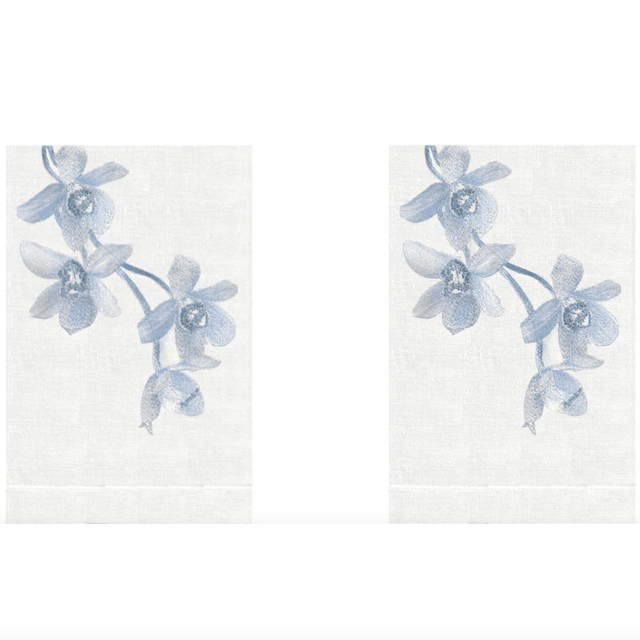 Quartz Sunset Orchid Linen Guest Towels (Set of 2) | Fig Linens 