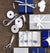 Blue & Silver Holiday Cocktail Napkins by Sferra | Fig Linens