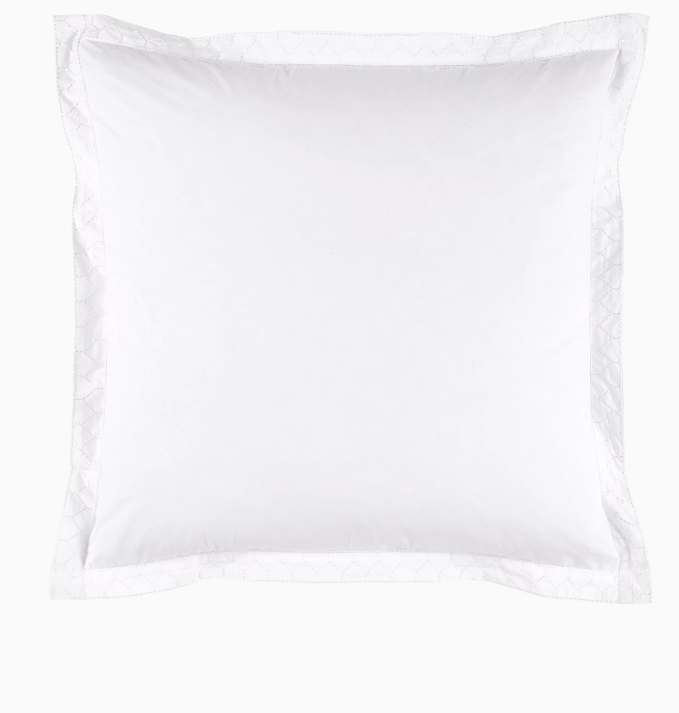 fig linens - john robshaw bedding - white stitched euro sham