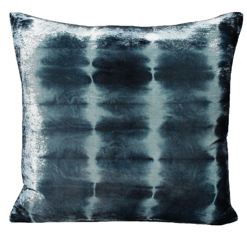 Blueberry Rorschach Velvet Pillow by Kevin O'Brien Studio | Fig Linens