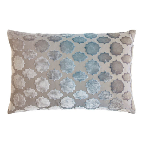 Mod Fretwork Velvet Pillows in Robin's Egg by Kevin O'Brien Studio