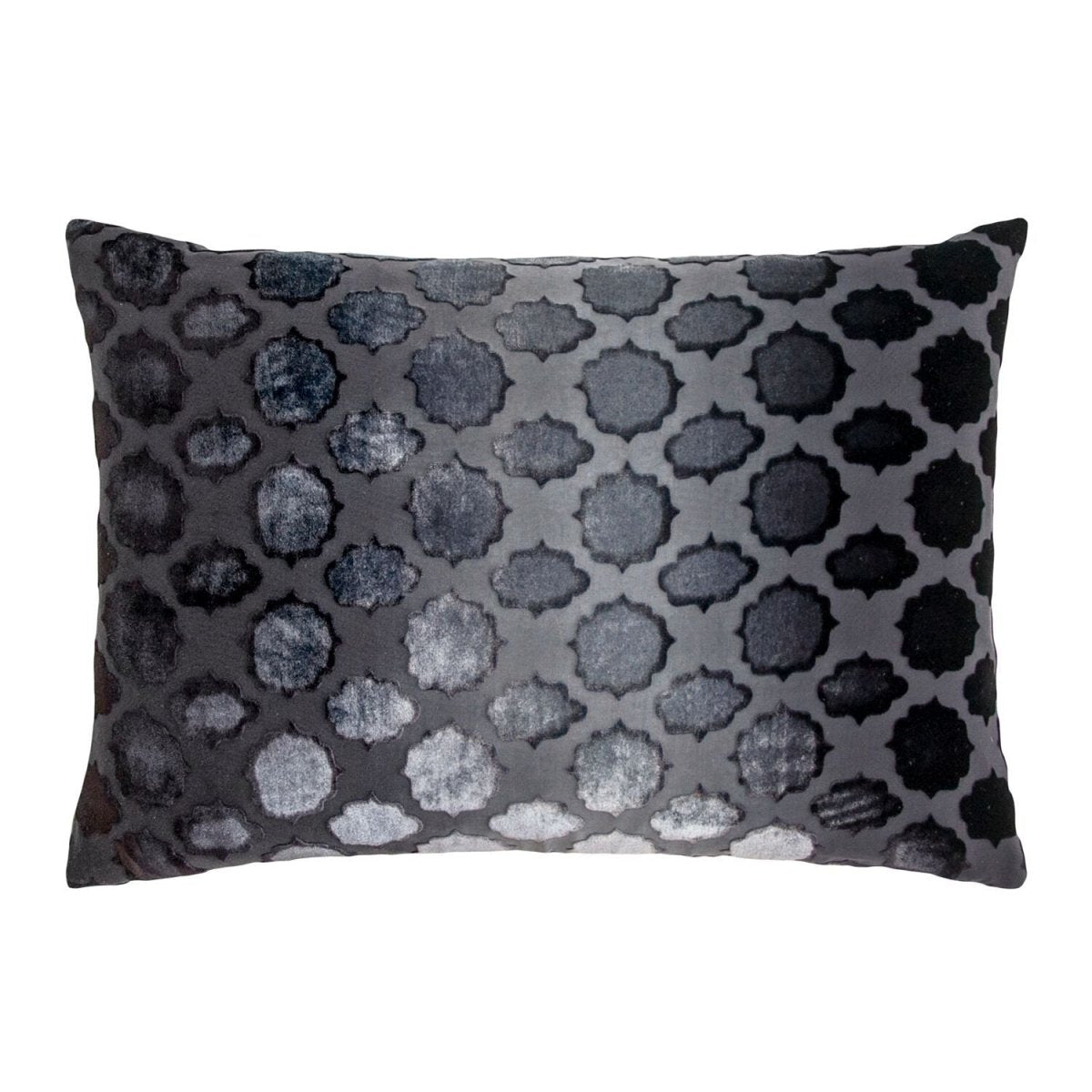 Fig Linens - Mod Fretwork Smoke Velvet Pillows by Kevin O'Brien Studio