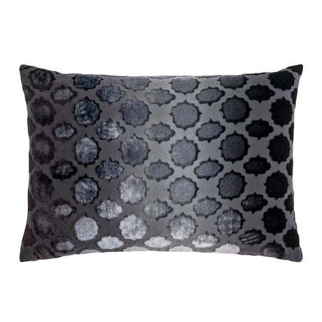 Fig Linens - Mod Fretwork Smoke Velvet Pillows by Kevin O'Brien Studio