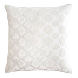 Fig Linens - Mod Fretwork White Velvet Pillows by Kevin O'Brien Studio