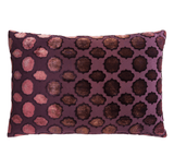 Fig Linens - Mod Fretwork Wildberry Velvet Pillows by Kevin O'Brien Studio