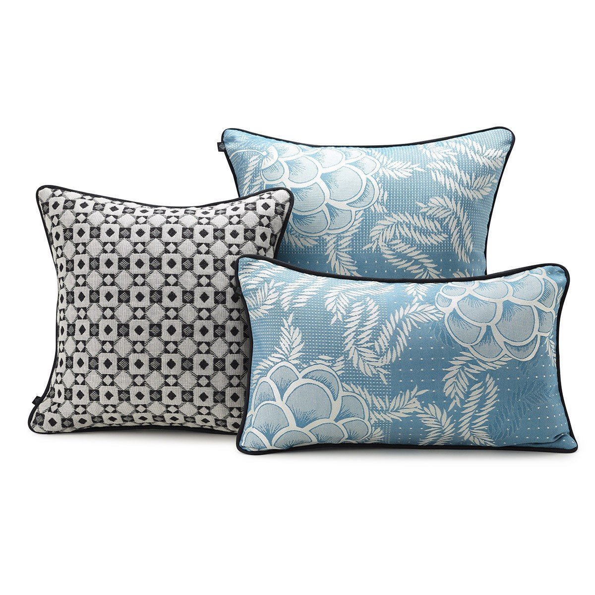 Canevas Lagoon Decorative Pillows by Le Jacquard Français | Fig Linens