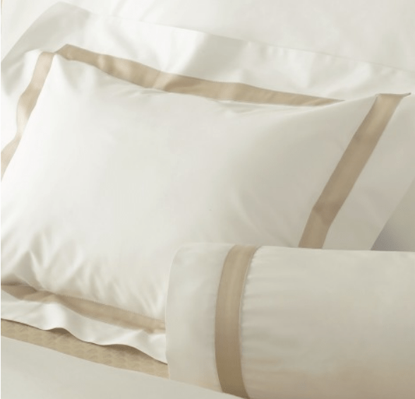 Lowell Ivory & Champagne Bedding by Matouk | Fig Linens and Home