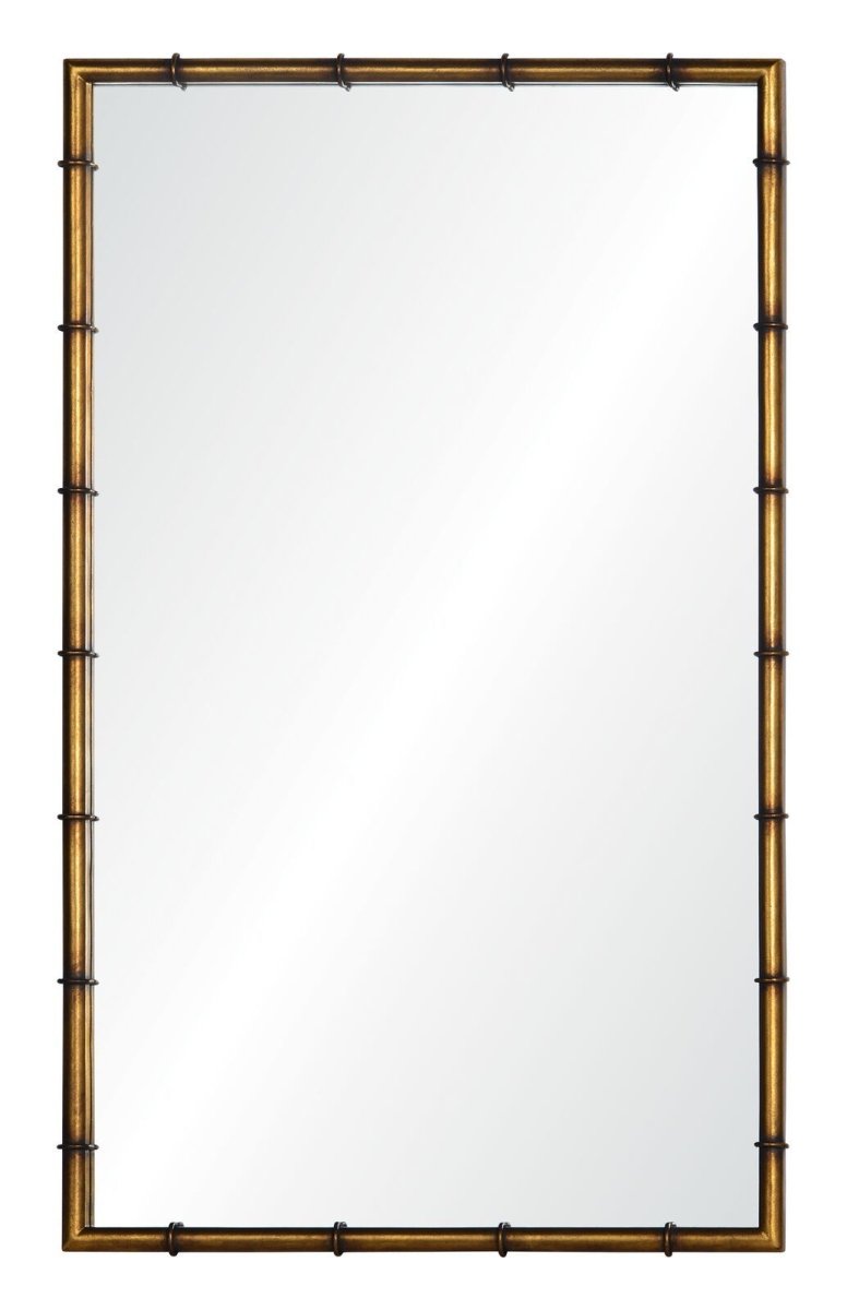 coldmirror bambus Gold Leaf Iron Bamboo Mirror by Barclay Butera