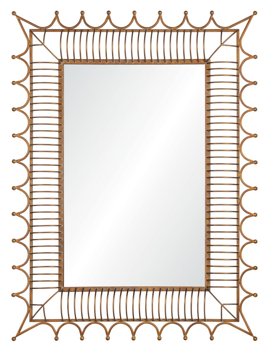 Mirror Image Home - Rex Antiqued Gold Iron Mirror by Bunny Williams | Fig Linens