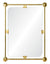 Burnished Brass Contemporary Wall Mirror by Celerie Kemble - Fig Linens