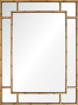 Mirror Image Home - Gold Leaf Iron Wall Mirror 20256 | Fig Linens