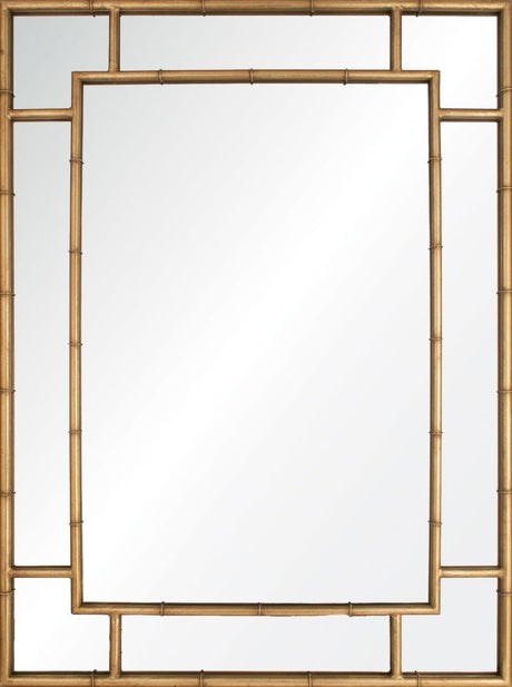 Mirror Image Home - Gold Leaf Iron Wall Mirror 20256 | Fig Linens