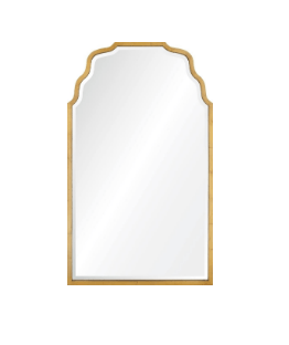 Distressed Mirror Image Home - Gold Leaf Iron Mirror | Fig Linens