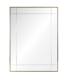 Mirror Image Home - Water Gilded Gold Leaf & Ebony Mirror | Fig Linens