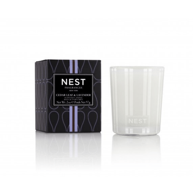 Cedar Leaf & Lavender Votive Candle by Nest | Fig Linens