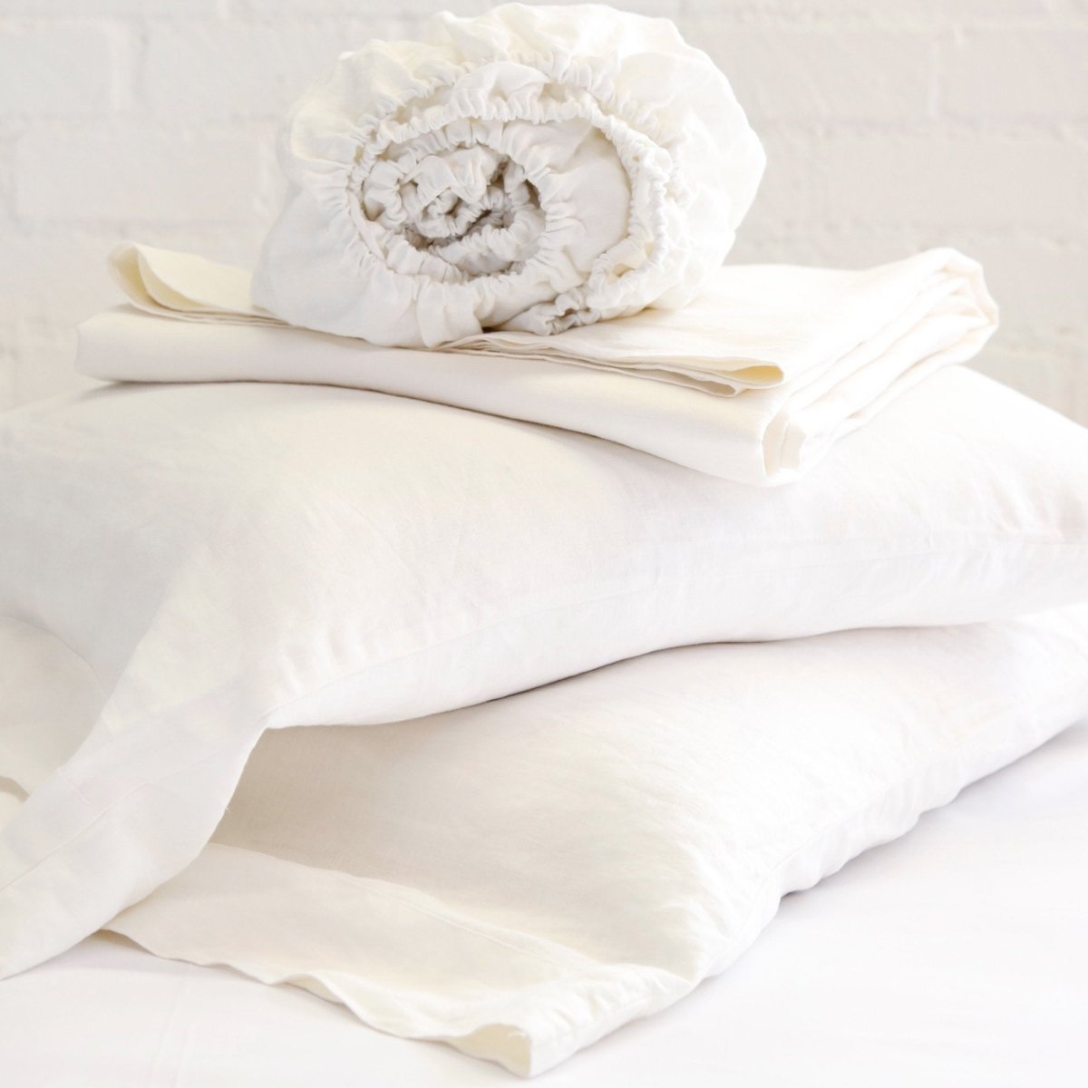 Pom Pom at Home - Cream Linen Bed Sheet Sets | Fig Linens 