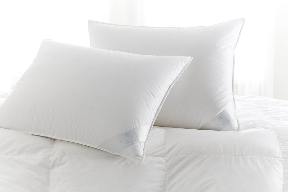 Vienna White Goose Down Pillow by Scandia Home | Fig Linens