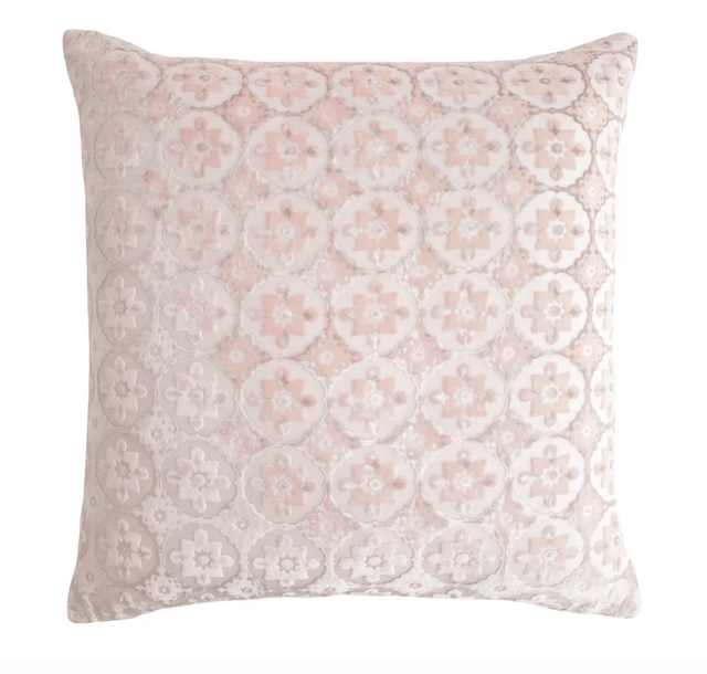 Fig Linens - Small Moroccan Blush Velvet Pillows by Kevin O’Brien Studio