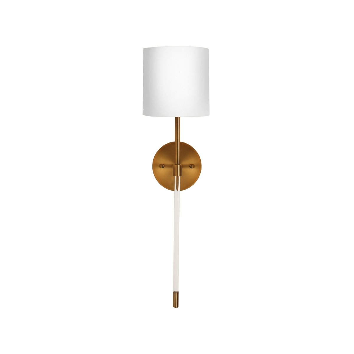Bristow Acrylic &amp; Brass Wall Sconce by Worlds Away | Fig Linens 