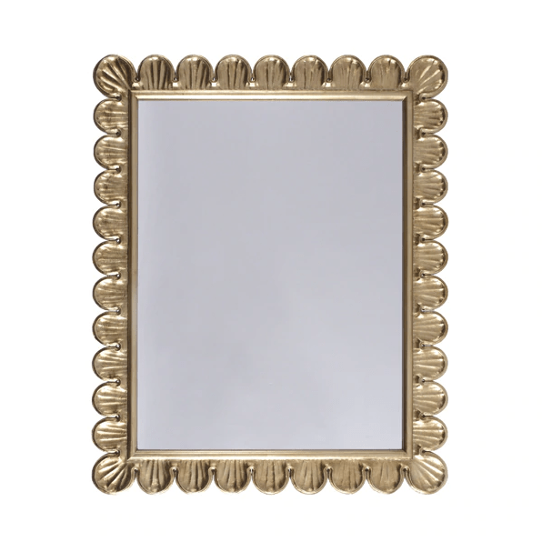 Eliza Large Gold Wall Mirror by Worlds Away | Fig Linens 