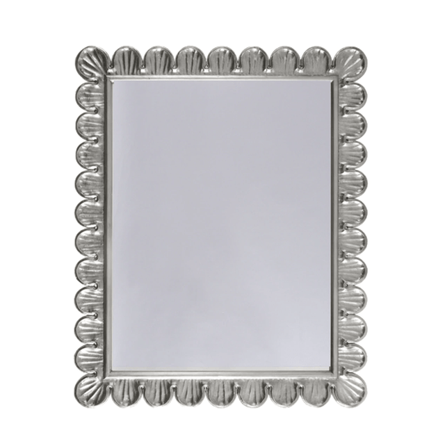 Eliza Large Silver Wall Mirror by Worlds Away | Fig Linens 