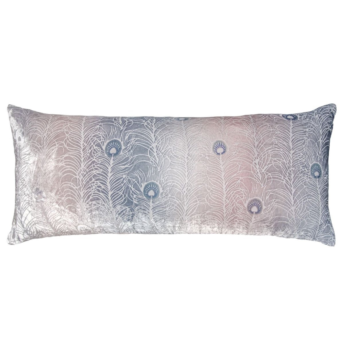 Fig Linens - Moonstone Peacock Feather Decorative Pillow by Kevin O'Brien Studio 