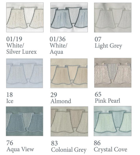 Fig Linens - Dea Linens - Olimpia Embroidery Bedding - Thread Colors