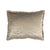 Fig Linens - Lili Alessandra Bedding - Zara Light Grey Velvet and Gold Standard Pillow