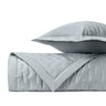 FIL COUPE Quilted Coverlet in Blue Gray by Home Treasures at Fig Linens and Home