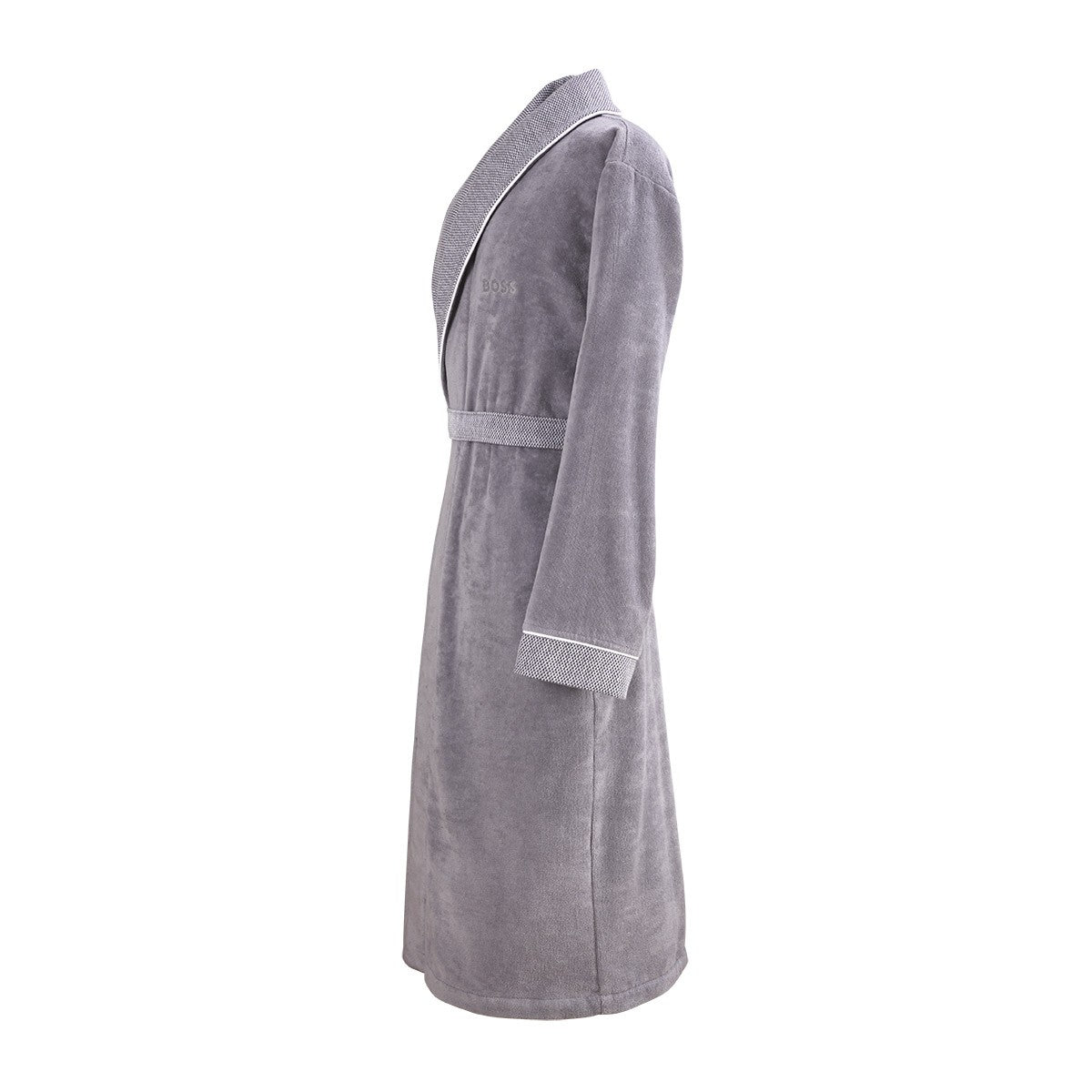 Yves Delorme Side View of Lord Grey Bathrobe by Hugo Boss | Fig Linens and Home