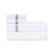Home Treasures Bedding - ALINA Bed Sheets and Pillowcases - WHITE / COAST at Fig Linens and Home