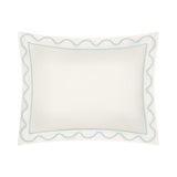 Home Treasures Amalfi Bedding - AMALFI Pillow SHAM - IVORY / SION BLUE