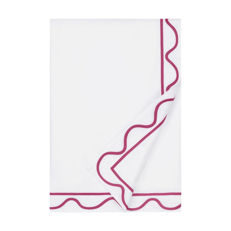 Home Treasures Amalfi Bedding - AMALFI DUVET COVER - WHITE / BRI PINK