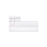 Home Treasures Amalfi Bedding - AMALFI PILLOWCASES - WHITE / INCENSO LAVENDER