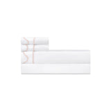 Home Treasures Amalfi Bedding - AMALFI PILLOWCASES - WHITE / LT PINK