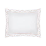 Home Treasures Amalfi Bedding - AMALFI Pillow SHAM - WHITE / LT PINK