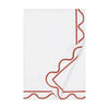 Home Treasures Amalfi Bedding - AMALFI DUVET COVER - WHITE / LOBSTER
