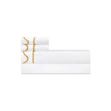 Home Treasures Amalfi Bedding - AMALFI PILLOWCASES - WHITE / MARIGOLD