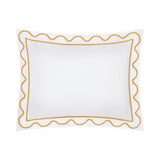 Home Treasures Amalfi Bedding - AMALFI Pillow SHAM - WHITE / MARIGOLD