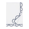 Home Treasures Amalfi Bedding - AMALFI DUVET COVER - WHITE / NAVY BLUE