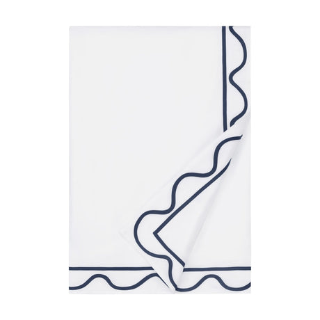 Home Treasures Amalfi Bedding - AMALFI DUVET COVER - WHITE / NAVY BLUE