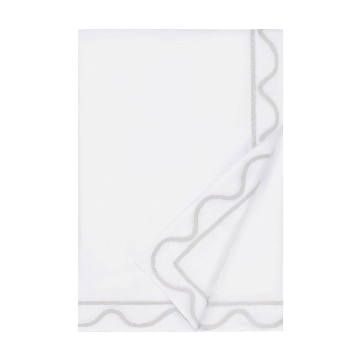 Home Treasures Amalfi Bedding - AMALFI DUVET COVER - WHITE / PEBBLE