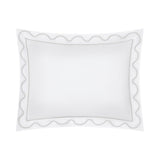Home Treasures Amalfi Bedding - AMALFI Pillow SHAM - WHITE / PEBBLE