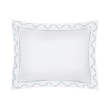 Home Treasures Amalfi Bedding - AMALFI Pillow SHAM - WHITE / SION BLUE