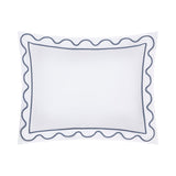 Home Treasures Amalfi Bedding - AMALFI Pillow SHAM - WHITE / STONE BLUE