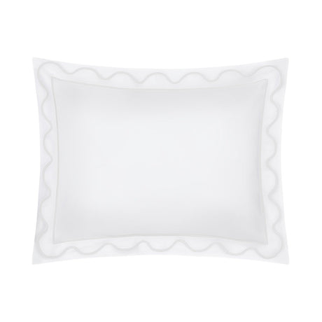Home Treasures Amalfi Bedding - AMALFI Pillow SHAM - WHITE / WHITE