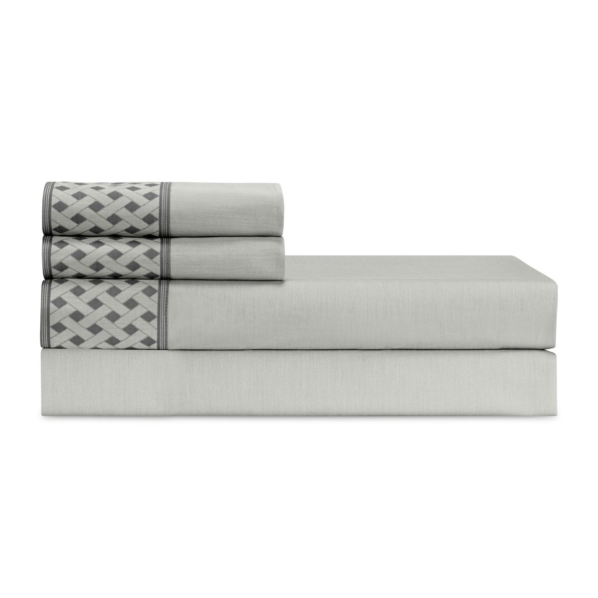 Ara Silver Sheets and Pillowcases by Home Treasures at Fig Linens and Home