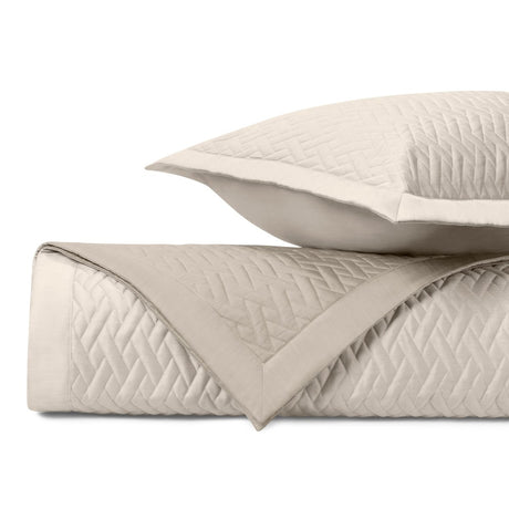 Ara Quilted Chambray Coverlets by Home Treasures - Champagne at Fig Linens and Home