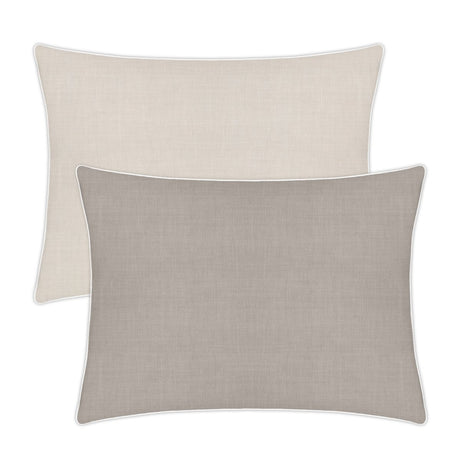 Pillow Shams in Two-Tone Tree Bark and Flax | Home Treasures Asher Bedding at Fig Linens and Home