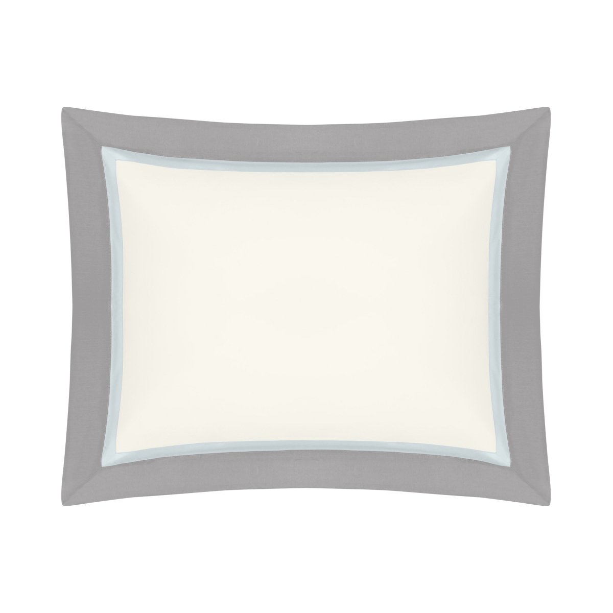 BORDERS BD SHAM - IVORY / SION BLUE / CHROME